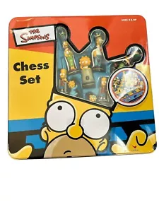 1998 THE SIMPSONS 100% OFFICIAL 3D CHESS SET BY CARDINAL IN COMMEMORATIVE TIN - Picture 1 of 12