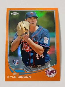 Kyle Gibson Minnesota Twins 2013 Topps Chrome Orange Refractor Rookie Card #87 - Picture 1 of 2
