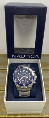Mens Wristwatch NAUTICA WESTPORT NAPWPC006 Chrono Stainless Steel Silver Color - image 1 of 4