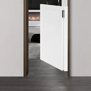 Wood Swinging Door Wall-mounted Entrance Half Cafe Doors Saloon Bar W/ Hinge - Picture 1 of 14