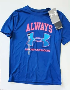 Under Armour Big Boys Tech Always UA Short Sleeve T Shirt Blue Sz YSM - NWT - Picture 1 of 1