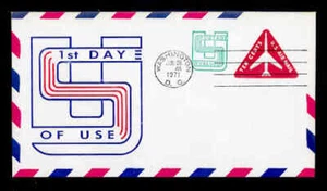 UC45 10c+1c RE-VALUED JET FIRST DAY COVER - UNKNOWN - Picture 1 of 2