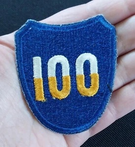 VINTAGE 100TH INFANTRY DIVISION US MILITARY ARMY PATCH ~ Embroidered Sew On - Picture 1 of 6