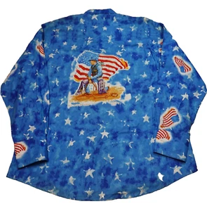 Vintage Wrangler Western Shirt Calm Before The Storm R. Langford Pearl Snap XL - Picture 1 of 18