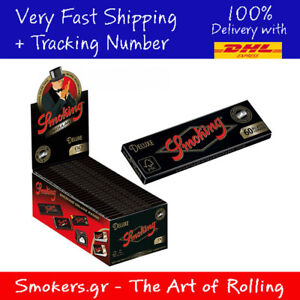 1x Full Box Smoking Deluxe Single Wide Rolling Paper - 50 Booklets