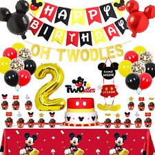 Mickey Mouse 2Nd Birthday Party Supplies Oh Twodles Theme Party Decorations Incl