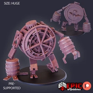 6K Resin 32mm Epic Miniatures Clock Golem (Huge) for D&D - Bild 1 von 2