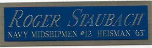 ROGER STAUBACH HEISMAN NAMEPLATE AUTOGRAPHED Signed Helmet JERSEY FOOTBALL PHOTO - Picture 1 of 8