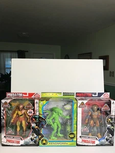 NIB Lanard Toys Predator Alien Collection 7" Fully Poseable Action Figures Lot - Picture 1 of 14