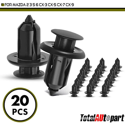20Pcs Bumper Cover & Splash Shield Retainer Clips for Mazda 10mm Nylon Push-Type - Image 1 of 4