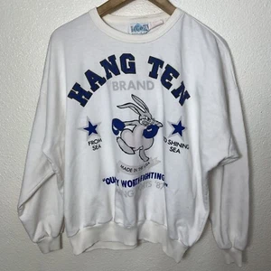 1987 Spring Sports Hang Ten Sweatshirt Vintage Fighting From Sea To Shining 80s - Picture 1 of 6