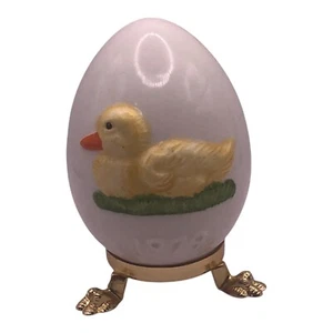 De colección Goebel W Alemania Pato Amarillo Patito Huevo de Pascua Soporte Fecha 1979 - Imagen 1 de 6