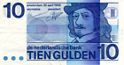 Netherlands 10 Gulden 1968 VF/XF Banknote P-91b Series 3289 Paper Money