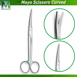 Surgical Operating Medical Mayo Scissors Curved 7'' Blunt Dissecting Supercut CE - Picture 1 of 1