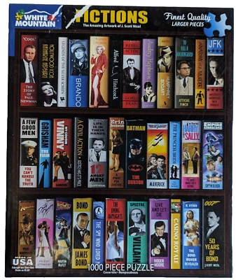 Rompecabezas White Mountain 1000 piezas libros de ficciones películas famosas Scott Nicol Foto 1 de 4