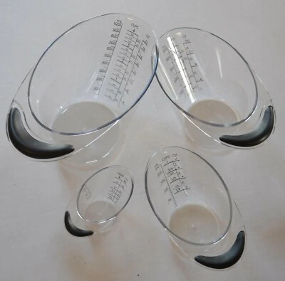 Pampered Chef EASY-READ MEASURING Cups ~NEW~ SET of 4 - Includes MINI 1/4 CUP! - Image 1 of 4