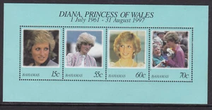 1998 Princess Diana Memorial Stamp Sheet MNH Bahamas SG MS1131 - Picture 1 of 1