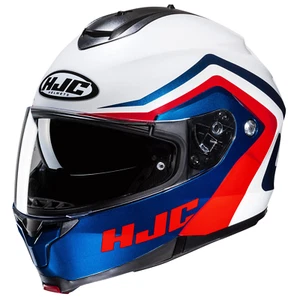 Casco de motocicleta HJC C91N - Nepos blanco/azul/rojo - Imagen 1 de 7