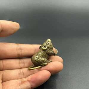 Copper Zodiac Mouse Ornament Copper Retro Bronze Artifact Mouse Pendant - Picture 1 of 4