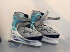 Girls Decathalon Oxelo Adjustable Ice Skates Size US 1-3.5 “worn Once”