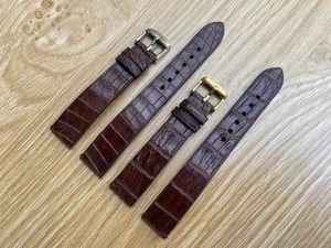 Real Brown leather Watch Strap Band 14 16 17 18 19 20mm 21mm 22mm 23mm 24mm 26mm - Picture 1 of 15