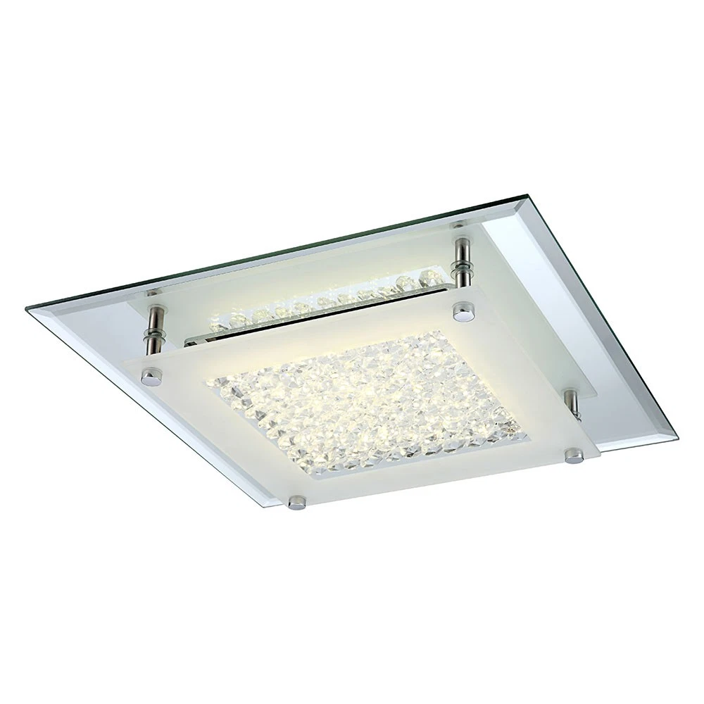 Globo Doro LED Deckenleuchte – 80 X 20 X 7,5 Cm, Graphit Mit Opalem Acryl – Inkl. 24 W LED, 3000 K