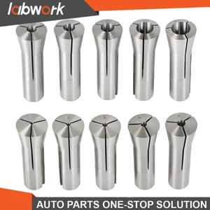 Labwork 10 Pieces R8 Round Spring Collet 3, 4, 5, 6, 8, 10, 12, 14, 18 and 20mm - Picture 1 of 13