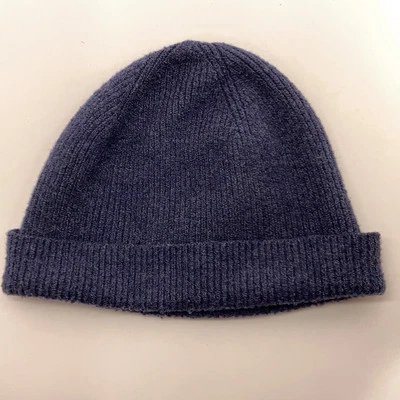 J.Crew Reciclado Poliéster Azul Invierno Redondo Top Puño Sombrero Foto 1 de 4