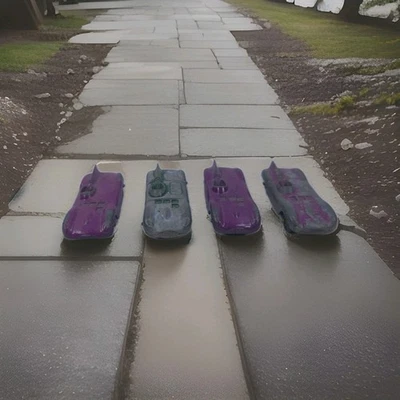 Tootsie Juguete DieCast Metal Coche Tipo D Jaguar Verde y Púrpura Lote De 4 De Colección  Foto 1 de 4