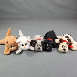 Lotto 5 Tonka Pound Puppies Purries Collezione Peluche Cani Gatti Vintage Gattini - Foto 1 di 11