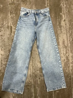 Pantalones de mezclilla H&M cintura ancha ajustable tiro alto niñas talla 12 Foto 1 de 4