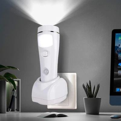 Luces de falla de energía de emergencia 4 en 1 para el hogar, linterna LED recargable Foto 1 de 4