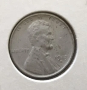 Centavo de trigo Lincoln de los Estados Unidos 1943 centavo de acero débil moneda de error 4&S Segunda Guerra Mundial  - Imagen 1 de 4