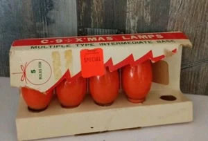 Box of 4 Orange Vintage Timco  C-9-1/4  Bulbs Lamps  Made in Taiwan  - Picture 1 of 3