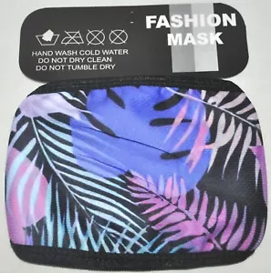 Tropical Pink and Purple Lined Cotton Face Mask Washable Reusable New - Picture 1 of 2
