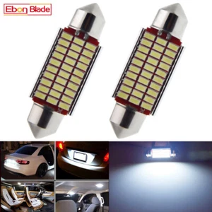 2 X CANBUS 41MM 3014 LED 33 SMD Festoon Bulbs White Car Reading Lamp Dome Light - Picture 1 of 7