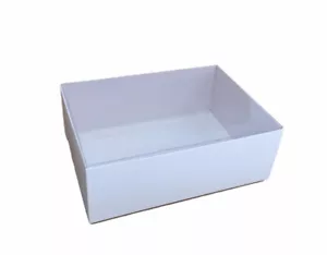10 x 30*20*8cm White Box Slide Lid PVC Carton Wedding Product Cake Gift Merch - Picture 1 of 8