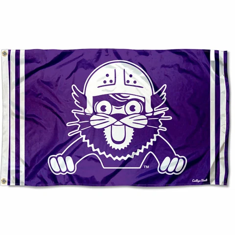 Northwestern Wildcats Vintage Retro Throwback Large Outdoor Flag Cover