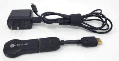 Google Chromecast (1st Gen) Streaming Media Player H2G2-42 (Black) - Image 1 of 4