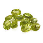 6x4mm OVAL FACETED GENUINE PARROT GREEN PERIDOT LOOSE GEMSTONE Pk of 10