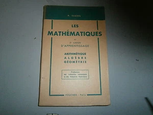 Les Mathématiques en 3° année d'apprentissage Cluzel année 1950 - Imagen 1 de 1