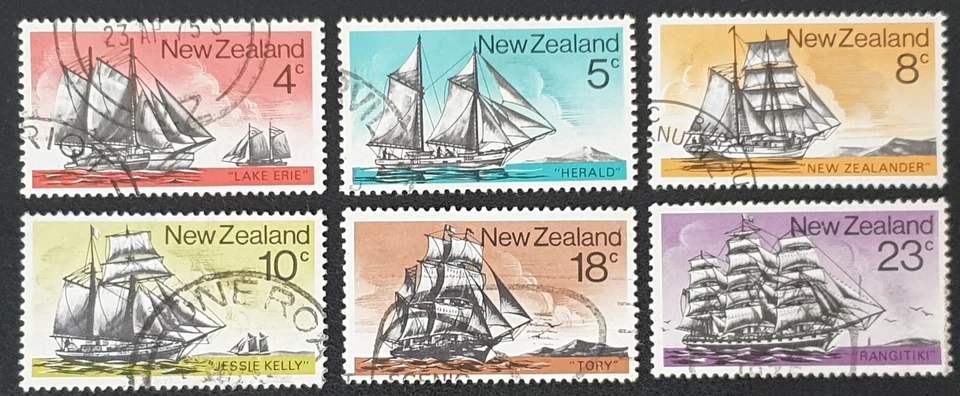 New Zealand 1975 'Historic Sailing Ships' SG1069/74 used /S973/ - image 1 of 1
