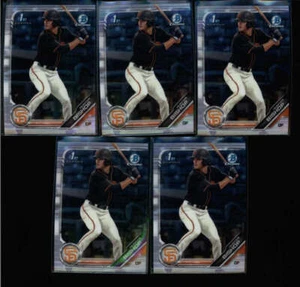 LOTE DE (5) HUNTER BISHOP 2019 BOWMAN CROMADO #BDC-31 BASE NOVATO RC FC6876 - Imagen 1 de 1