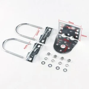 Stainless Steel Antenna Mount Bracket with U Bolts VHF CB UHF S4V4 G5Q3 - Zdjęcie 1 z 10