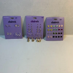 Lot (28 pairs) NEW Claire's Pierced Earrings (D) sensitive solutions - Picture 1 of 12