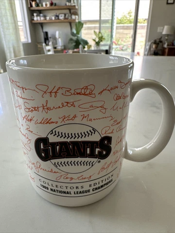 1989 San Francisco SF Giants World Series Collector Edition Signed 10oz Mug Cup Cover