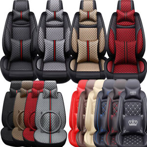For Honda Leather 5-Seats Car Seat Cover Full Set Protector Cushion Waterproof