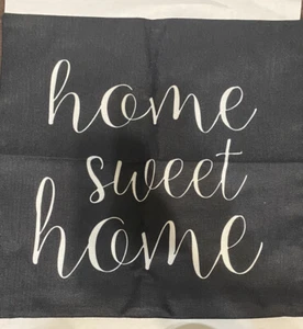 Farmhouse Pillow Covers with Home Sweet Home Quotes - Black - Size: 17”x17”- 1pk - Picture 1 of 1