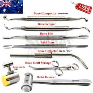 Dental Bone Instruments Oral Surgery Orthopedic & Graft Implants Kit Tools - Bild 1 von 10