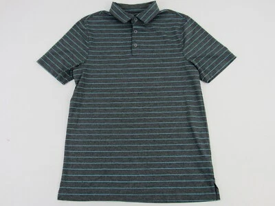 Champion Men's Size Small Green Striped Polo Short-Sleeve Shirt - Image 1 of 4